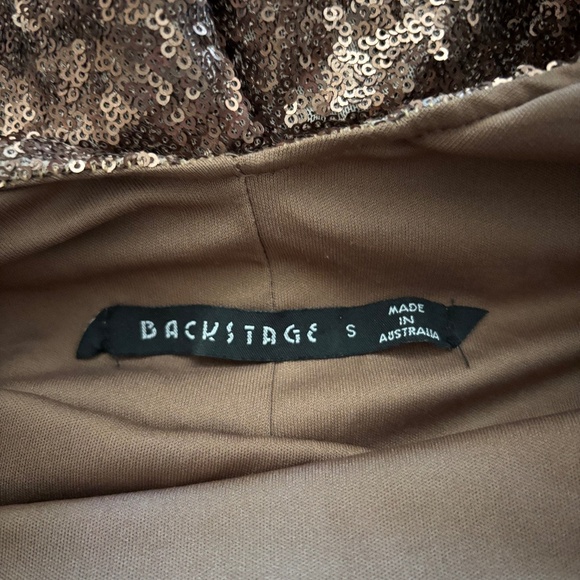 Bronze gold sequin dress, low back, size small - Picture 4 of 4